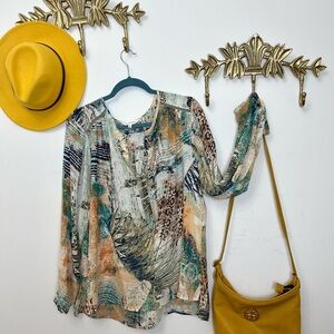 ✨ Shabby chic tunic blouse Xl ptp 24” l 31”